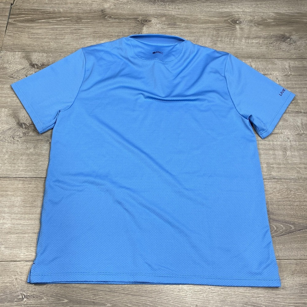 Black Clover Shirt Mens 2XL Blue Solid Short Sleeve Polo Golf Performance Casual
